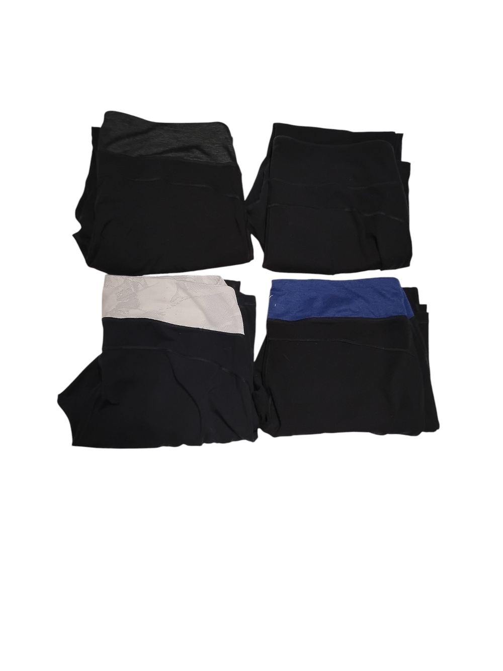 Old Navy Active Leggings Bundle Of 4 in Black, Blue, Cream, and Green Waist XXL